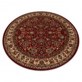 Covor de l&acirc;nă KASHQAI 4362 302 cerc ornament vin roșu / bej, cerc 160 cm