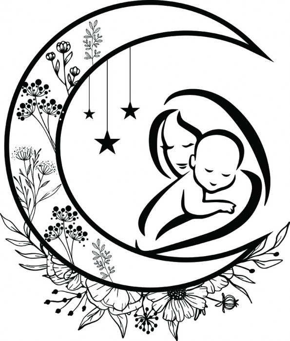 Sticker decorativ, Luna, Negru, 70 cm, 7475ST