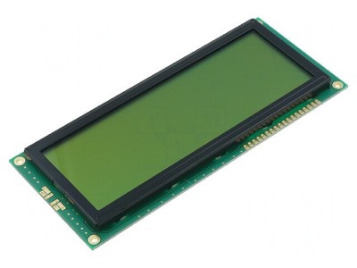 Afișaj LCD alfanumeric 20x4 galben-verde foto