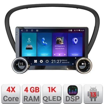 Navigatie Peugeot 607 Edotec 4+64 10.5 inch Incell 1K android Wifi 5Ghz gps internet Kit-607 CarStore Technology