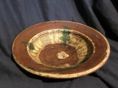 Arta si Traditie - Blid / Farfurie / Strachina / Castron vechi model deosebit din zona Gorj / Oltenia !