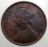 J.071 INDIA COLONIE BRITANICA 1/4 ONE QUARTER ANNA 1862