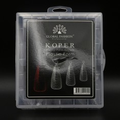 Tipsuri reutilizabile pentru realizarea extensiilor de unghii set 120 buc, migdale, imprimeu șarpe