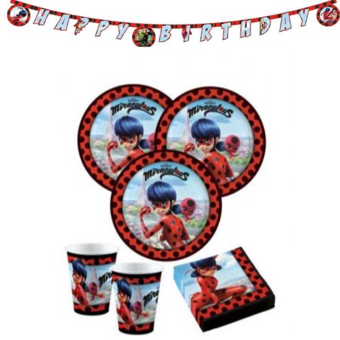 Set de petrecere din 37 de piese Buburuza Miraculoasa