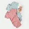 Set 2 body-uri bebe unisex din bumbac organic si modal - Mint/Rose, BabyCosy (Marime: 3-6 Luni)