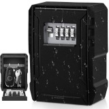 Cumpara ieftin Cutie metalica cu cifru pentru depozitare chei VisionHub&reg;, Caseta exterioara impermeabila, rezistenta, de capacitate foarte mare, aliaj de aluminiu, c, Oem