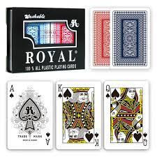 Set 2 pachete carti royal canasta poker din plastic foto