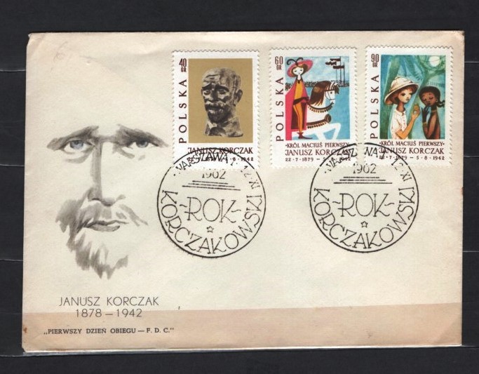 POLONIA 1962 - COMEMORARI. JANUSZ KORCZAK. PLIC OCAZIONAL, FDC, Y7