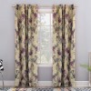 Draperie blackout model floral cu inele negre, Madison, 200x215 cm, densitate 700 g/ml, Pastel Roses, 1 buc