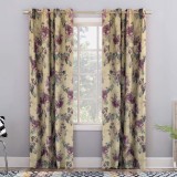 Cumpara ieftin Set draperii blackout model floral cu inele negre, Madison, 250x225 cm, densitate 700 g/ml, Pastel Roses, 2 buc