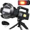 Proiector LED Profesional 150W, XHP90 &amp; COB, Trepied, Powerbank, Curea, Reincarcabil USB, Lanterna Puternica, Avertizare Rosu