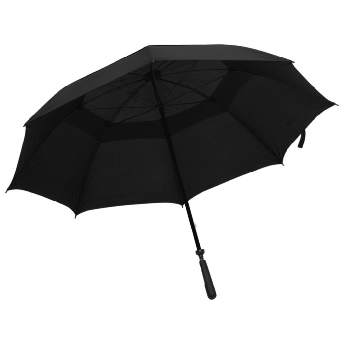 vidaXL Umbrelă, negru, 130 cm 149140