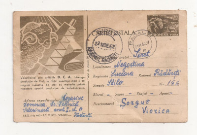 RF25 -Carte Postala- Unitatile DCA, productie de lana, circulata 1962 foto