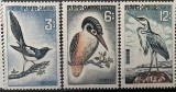 PC231 - Cambodgia 1964 Fauna/ Pasari, serie MNH, 3v