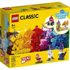 LEGO Classic - Caramizi transparente creative 11013, 500 piese
