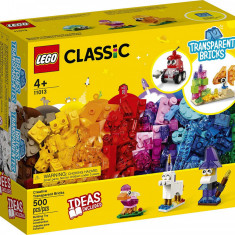 LEGO Classic - Caramizi transparente creative 11013, 500 piese