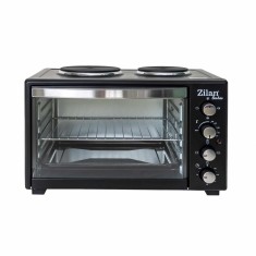 Cuptor electric cu plita 45 l, 1600 W, timer si 2 arzatoare, negru