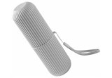 Suport pentru periuța de dinți, plastic, gri, 19x5 cm