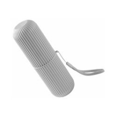 Suport pentru periuța de dinți, plastic, gri, 19x5 cm