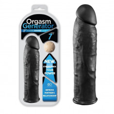 Prelungitor Penis Orgasm Generator Negru, [ 17,5 cm x 4,2 cm ]