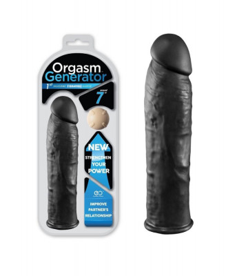 Prelungitor Penis Orgasm Generator Negru, [ 17,5 cm x 4,2 cm ] foto