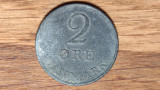 Danemarca - moneda de colectie zinc - 2 ore 1958 - superba !