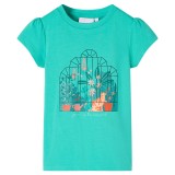 Tricou pentru copii, verde menta, 128 GartenMobel Dekor, vidaXL