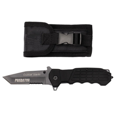 Briceag de vanatoare IdeallStore&amp;reg;, Predator Blade, otel inoxidabil, 22.5 cm, negru, teaca inclusa foto