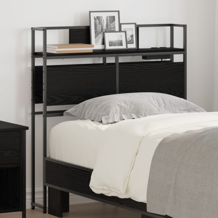 vidaXL Tăblie de depozitare Stejar negru 90 cm Lemn compozit
