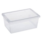 Cutie Depozitare Plastic, Model Transparent, Capacitate 4L, 27x18.5x11 cm