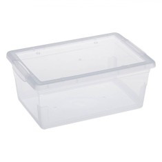 Cutie Depozitare Plastic, Capacitate 15L, Transparentă, 42x29x17.5cm