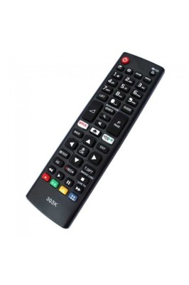 Telecomandă pentru LCD/LED cu Netflix, neagră cu funcții originale ale telecomenzii foto