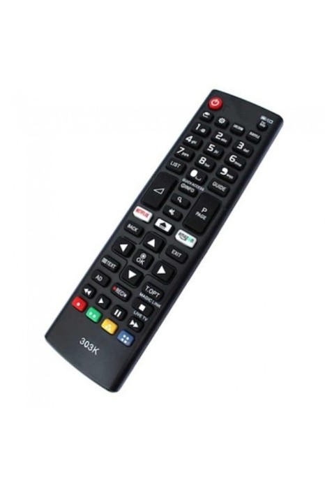 Telecomandă pentru LCD/LED cu Netflix, neagră cu funcții originale ale telecomenzii