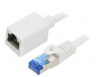 Prelungitor RJ45 S/FTP 6a Alb 1m foto