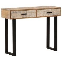 Gossi masa consola, 100x30x75 cm, lemn masiv de mango