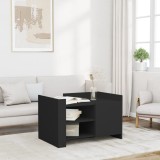 Gossi masuta de cafea, negru, 80x50x50 cm, lemn prelucrat