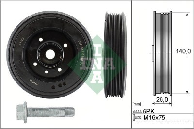 INA 544 0158 20 Set fulie, arbore cotit foto