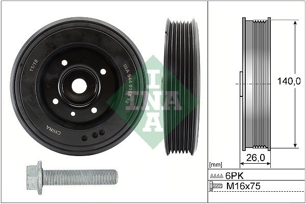 INA 544 0158 20 Set fulie, arbore cotit