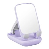Suport telefon birou cu oglinda Baseus Seashell, mov, B10551501511-00