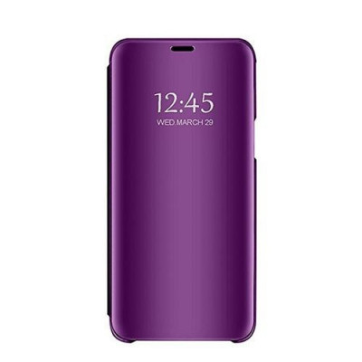 Husa Telefon Flip Book Clear View Samsung Galaxy A6+ 2018 a605 J8 J810 Violet foto