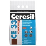 Chit De Rosturi Gresie Si Faianta, Ceresit Ce 33, Maro Chocolate / 5Kg