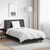 vidaXL Duvet de iarnă cu pernă 2 pcs Alb Pene de rață 3376189