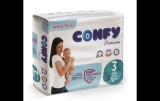 Scutece copii pentru 4 - 9kg Nr.3 Premium Midi Jumbo, 70 bucati, Confy