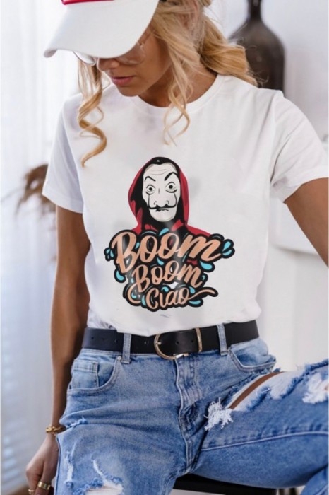 A756-2 Tricou casual &quot;BOOM BOOM CIAO&quot; La Casa de Papel