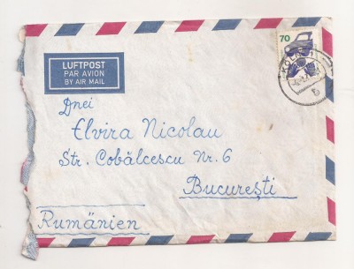 FD21- Plic Circulat international Germania-Romania, 1974, include corespondenta foto