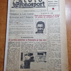 Loto pronosport 24 iulie 1962-fotbal uta arad,timisoara