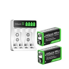 Incarcator 9V cu 2 acumulatori 9V, Li-Ion, 600 mAh, model M7