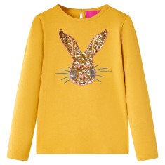 Tricou pentru m&acirc;neci lungi pentru copii, ocru, 116