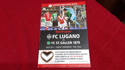 program FC Lugano - FC St. gallen 1879 foto