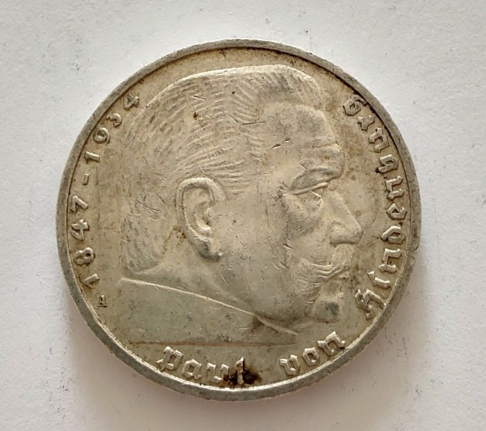 Germania - 5 Reichsmark 1938 A - Argint